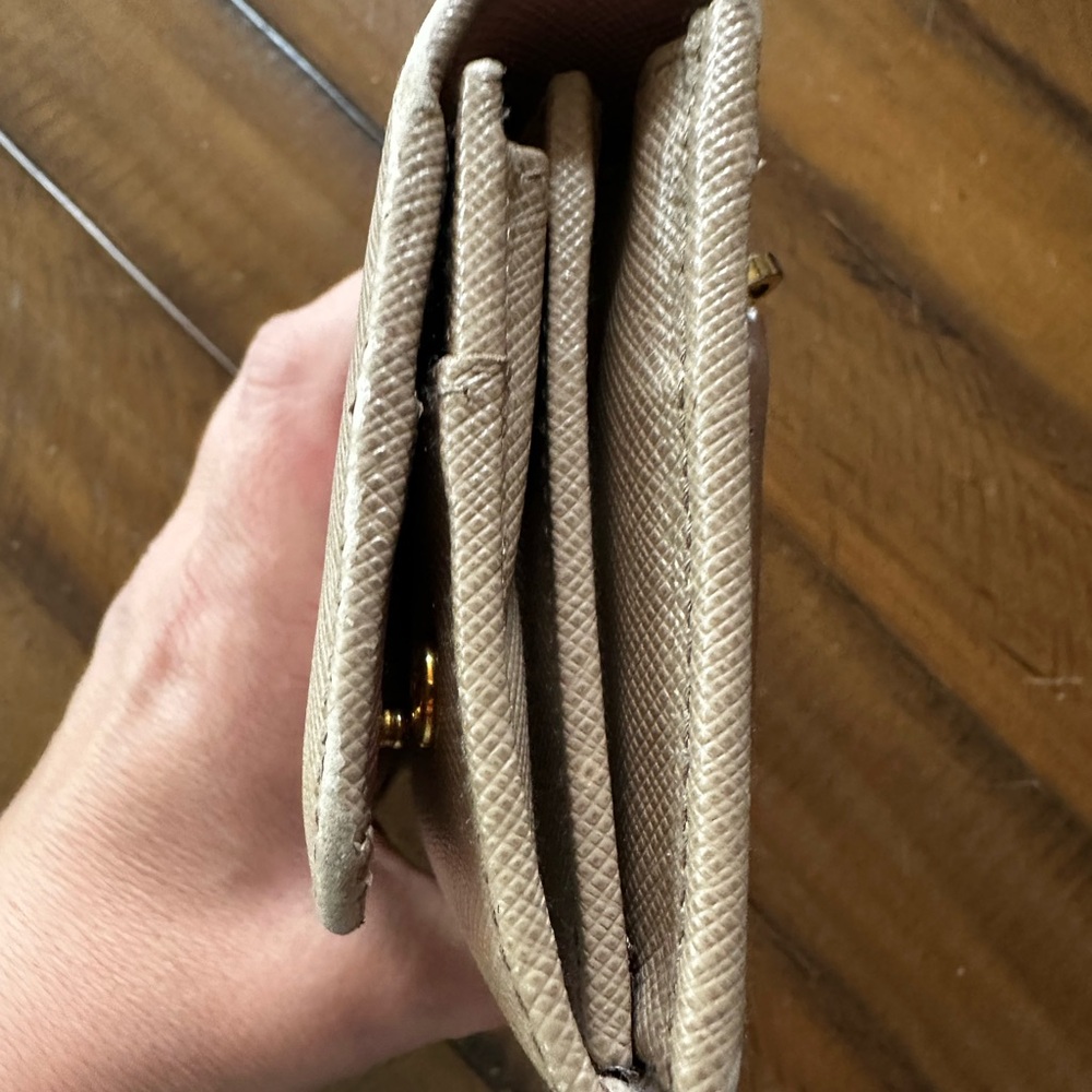 Prada Beige Saffiano Continental Wallet - Picture 3 of 16